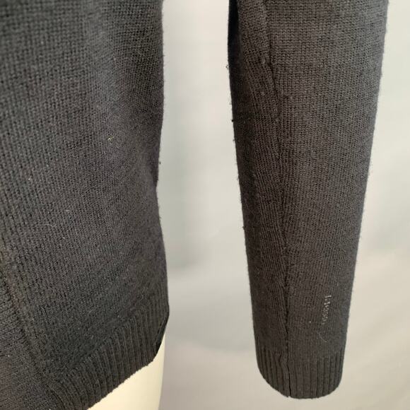 G-STAR Size M Black Cotton Wool Blend Knit Double Breasted Buttoned Cardigan - Picture 6 of 10